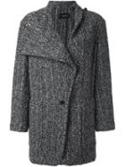 Isabel Marant 'hondo' Roll Collar Coat, Women's, Size: 36, Grey, Alpaca/polyester/viscose/alpaca