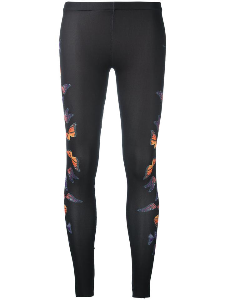 Marcelo Burlon County Of Milan 'milie' Leggings, Women's, Size: Small, Black, Polyester/spandex/elastane