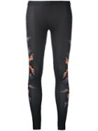 Marcelo Burlon County Of Milan 'milie' Leggings, Women's, Size: Small, Black, Polyester/spandex/elastane