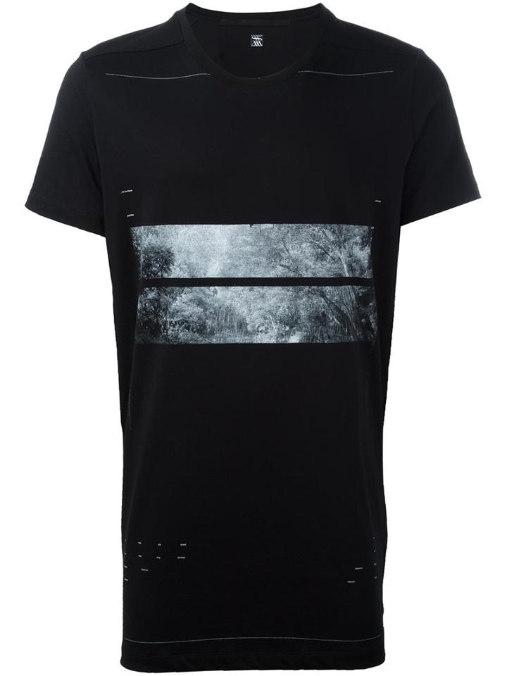 Julius Printed Loose Fit T-shirt, Men's, Size: 4, Black, Cotton/modal