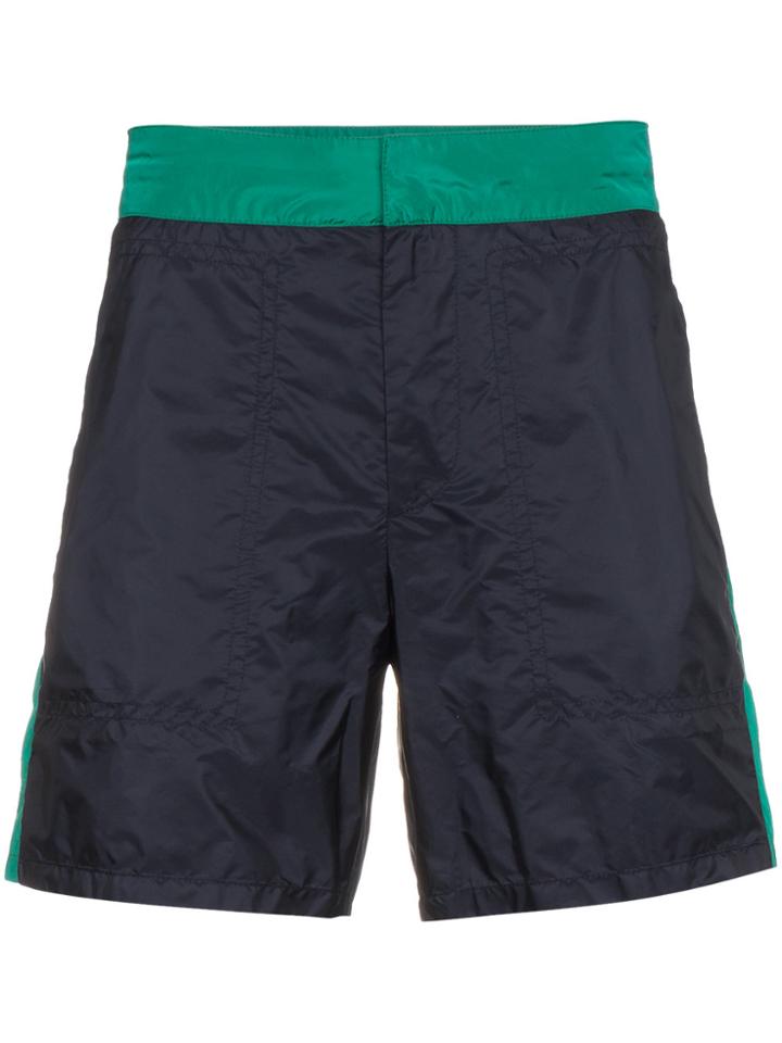 Smythson Side Stripe Swim Shorts - Blue