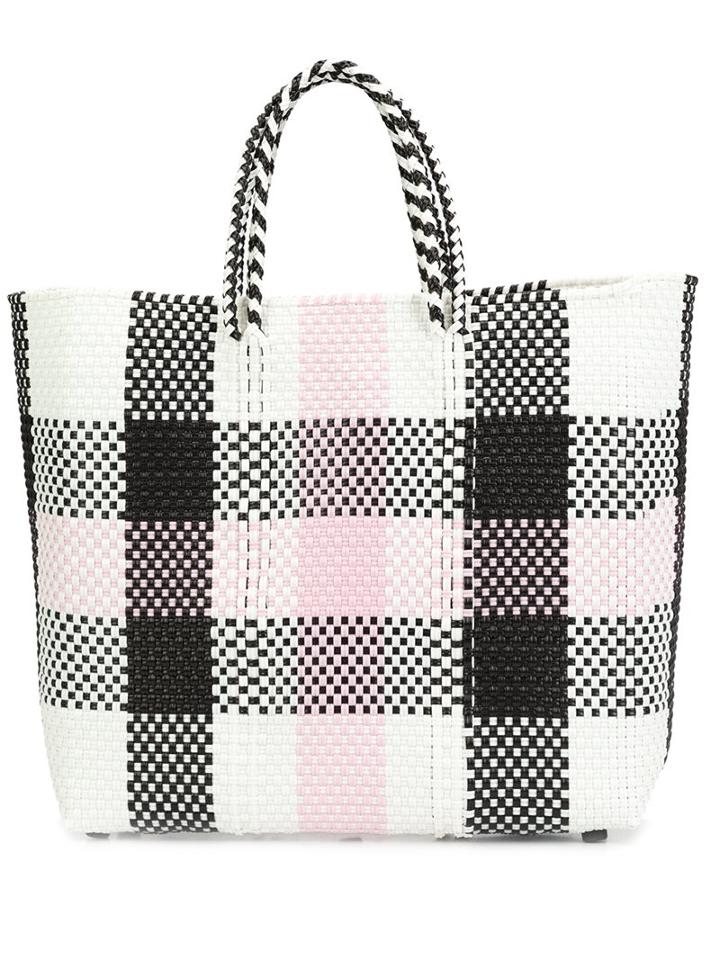 Truss Nyc Checked Tote, Women's, Black