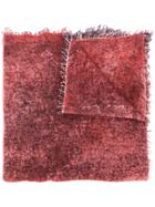 Avant Toi Fringed Cashmere Scarf - Red