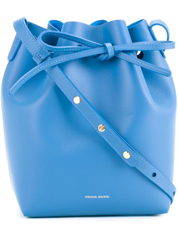 Mansur Gavriel - Mini Mini Bucket Bag - Women - Calf Leather - One Size, Women's, Blue, Calf Leather