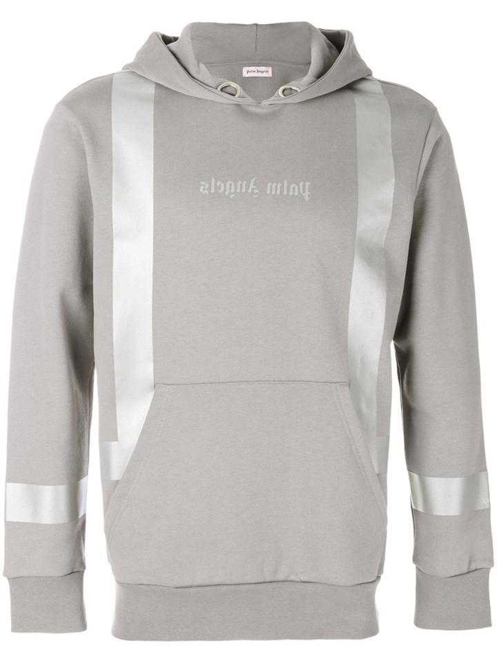 Palm Angels Logo Hoodie - Grey