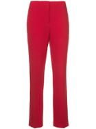 Ralph Lauren Collection High Waisted Straight Trousers - Red