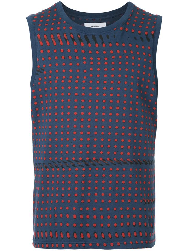 Facetasm Dotted Tank Top - Blue