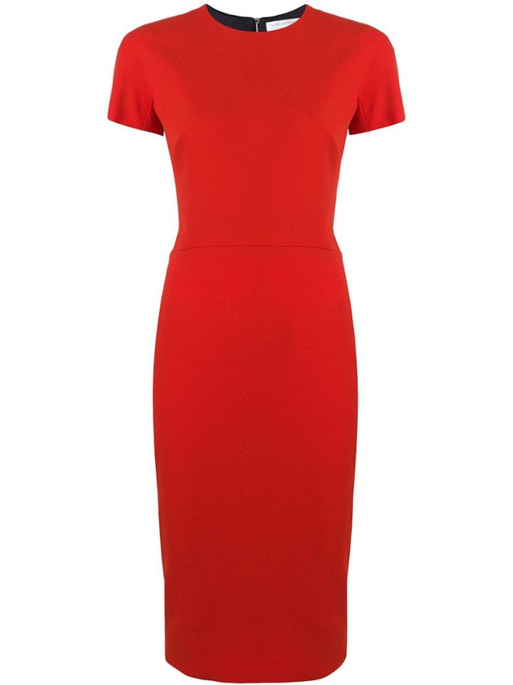 Victoria Beckham Fitted T-shirt Dress - Red