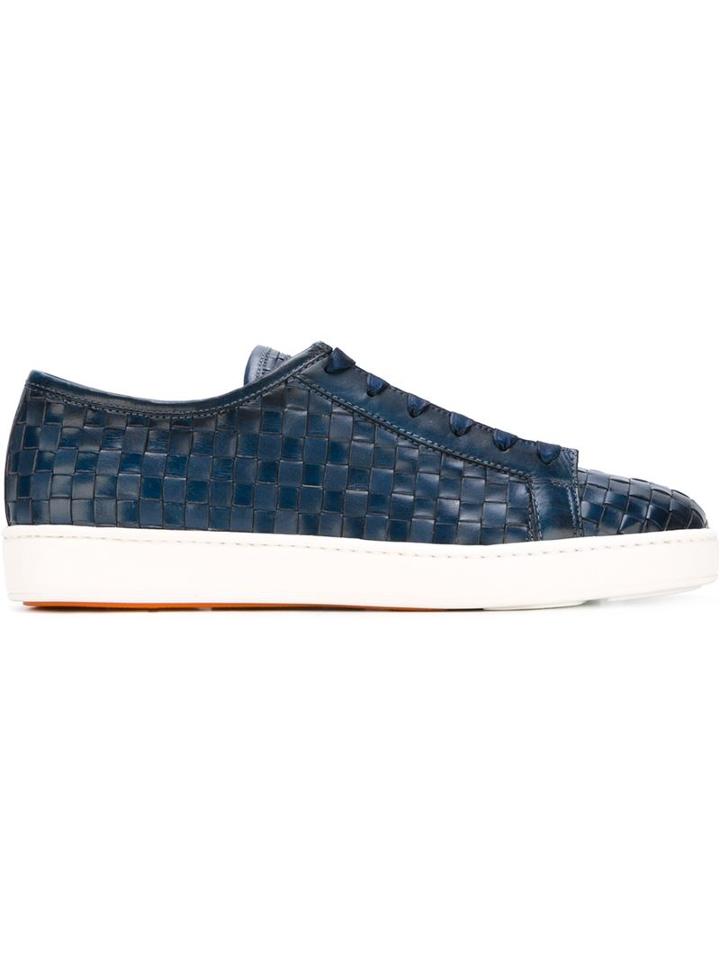 Santoni Weavebasket Effect Low Top Sneakers