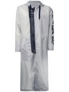 Maison Mihara Yasuhiro Sleeve Print Raincoat, Men's, Size: 50, Grey, Nylon