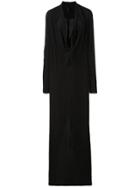 Vera Wang Draped Gown - Black