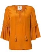 Figue Poet Blouse, Women's, Size: Medium, Yellow/orange, Silk