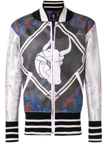 Poan Bull Print Bomber Jacket - Multicolour