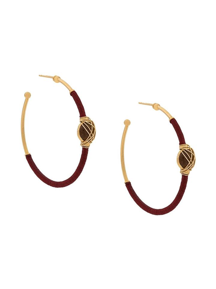 Gas Bijoux Serti Earrings - Red