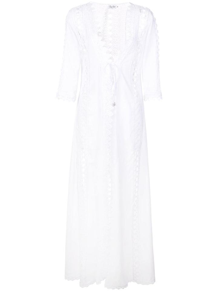 Charo Ruiz Embroidered Details Kaftan - White