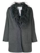 Fabiana Filippi Feather Embellished Coat - Grey