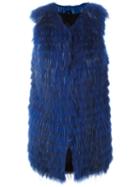Numerootto Long Gilet, Women's, Size: 40, Blue, Raccoon Dog