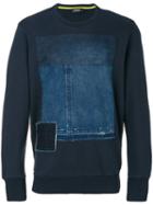 Diesel - Denim Patch Sweatshirt - Men - Cotton - L, Blue, Cotton