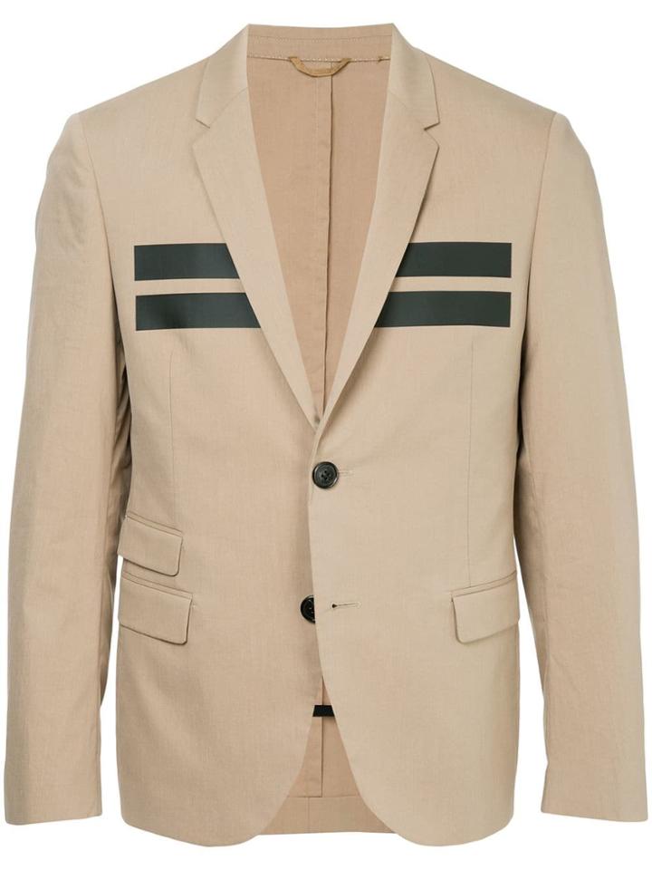 Neil Barrett Striped Blazer - Brown