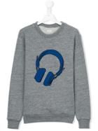Paul Smith Junior Headphones Print Sweatshirt, Boy's, Size: 16 Yrs, Grey