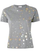 Red Valentino - Metallic Stars T-shirt - Women - Cotton - Xs, Grey, Cotton