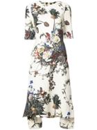 Adam Lippes Floral Print Dress - Multicolour