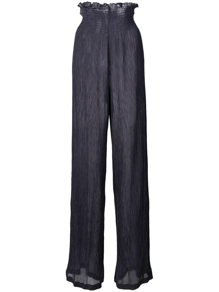 Jill Stuart Sheer Palazzo Pants - Black