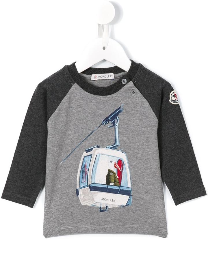 Moncler Kids - Ski Lift T-shirt - Kids - Cotton/spandex/elastane - 3-6 Mth, Grey