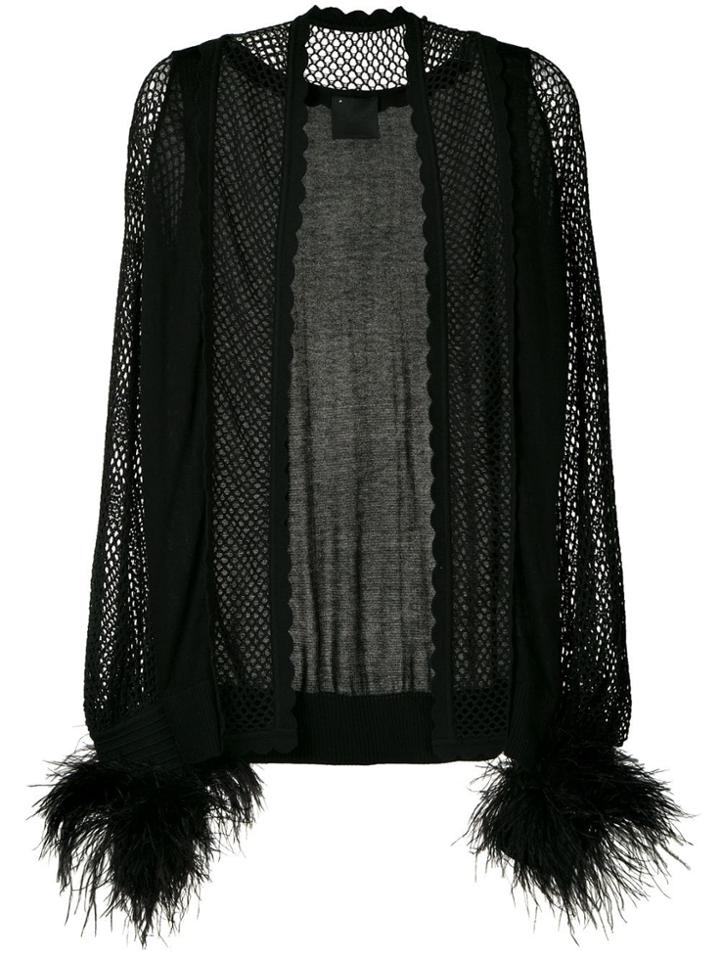 Andrea Bogosian Feathers Knit Cardigan - Black