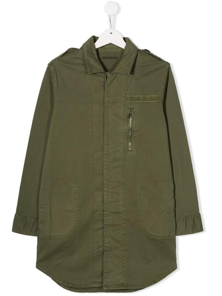 Zadig & Voltaire Kids Teen Shirt Dress - Green