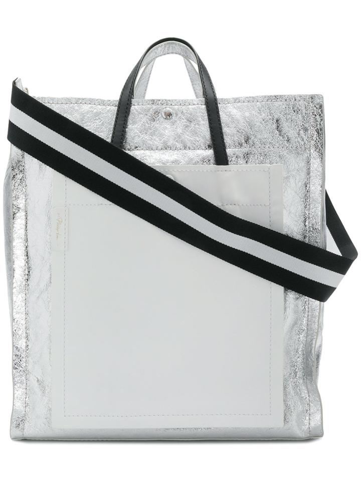 3.1 Phillip Lim Accordion Shopper - Metallic