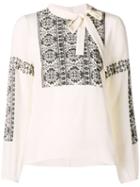 Red Valentino Lace-embroidered Blouse - White