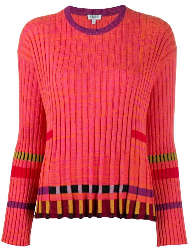 Kenzo Ridged Knitted Top - Pink