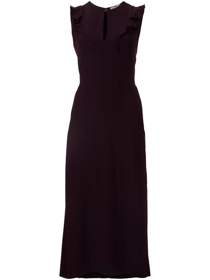 Fendi Frill Trim Maxi Dress