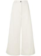 Sportmax - Wide-leg Trousers - Women - Cotton/polyamide - 38, Nude/neutrals, Cotton/polyamide