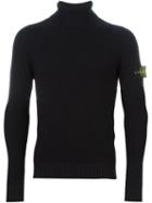 Stone Island Turtleneck Jumper, Men's, Size: Xxl, Blue, Wool