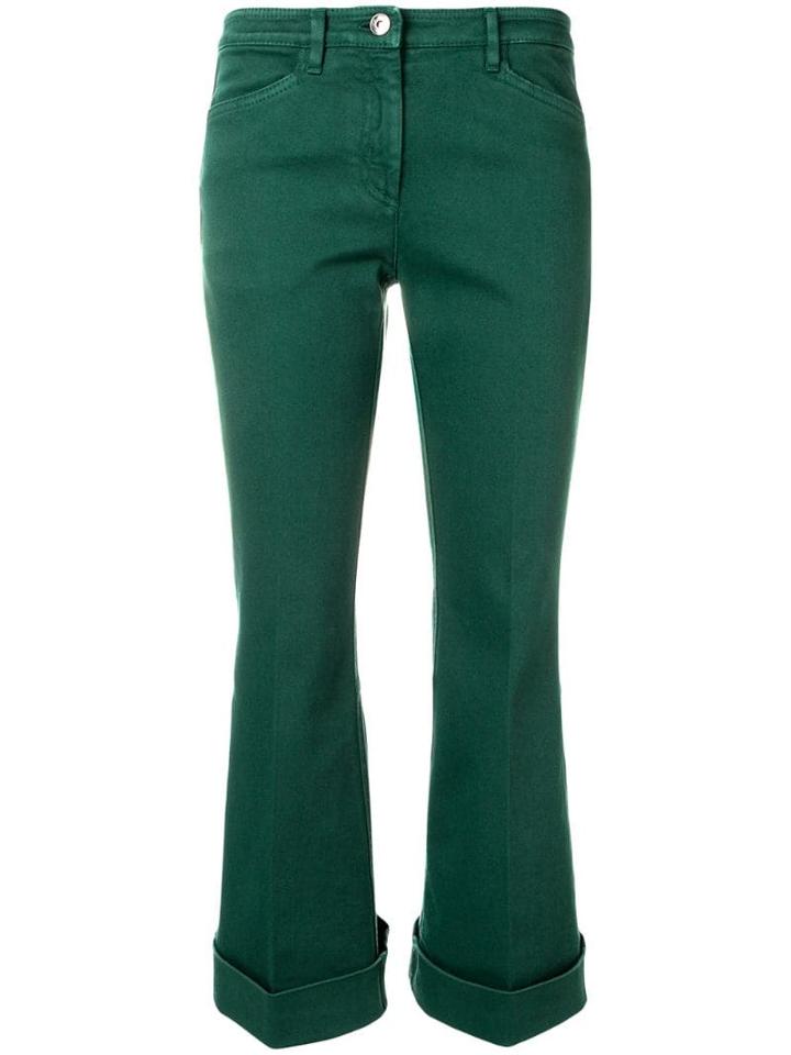 Nº21 Cropped Flared Jeans - Green
