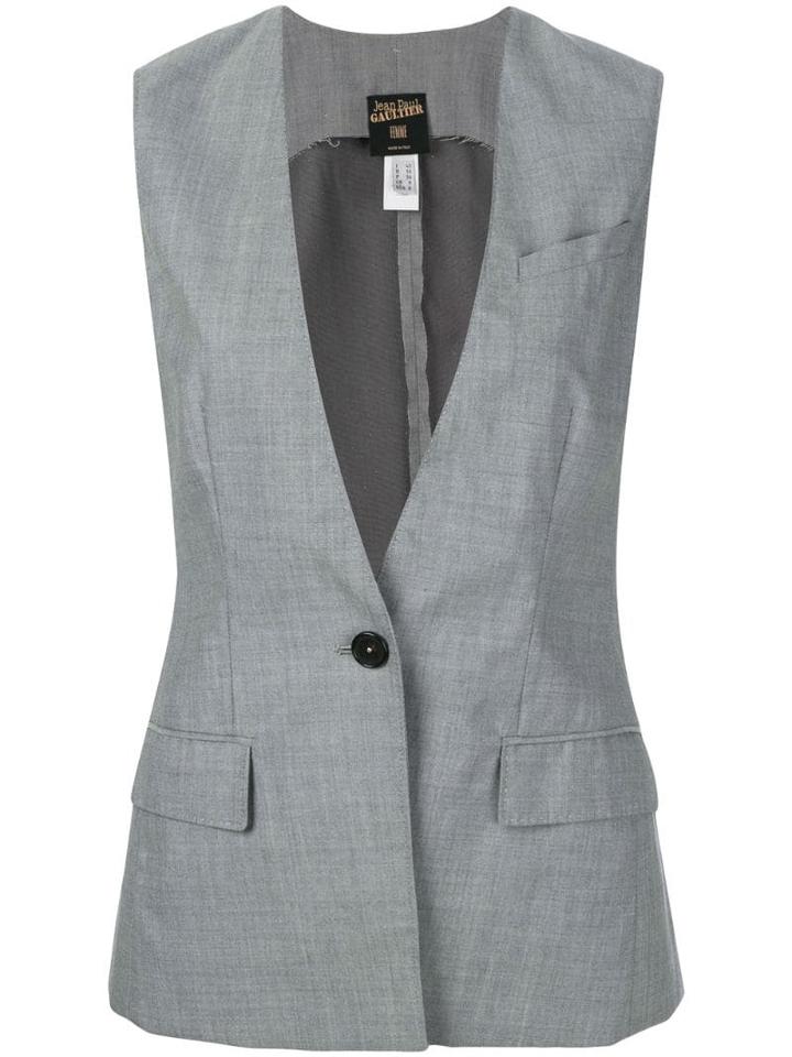Jean Paul Gaultier Pre-owned Deep Neck Waistcoat - Grey