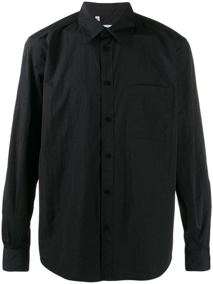 Msgm Repeated Logo Print Shirt - Black