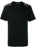 Neil Barrett Lightning Bolt Print T-shirt, Men's, Size: Xs, Black, Cotton