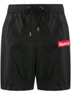 Moncler Logo Patch Swim Shorts - Black