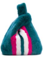Simonetta Ravizza Furrissima Regimental Tote - Blue