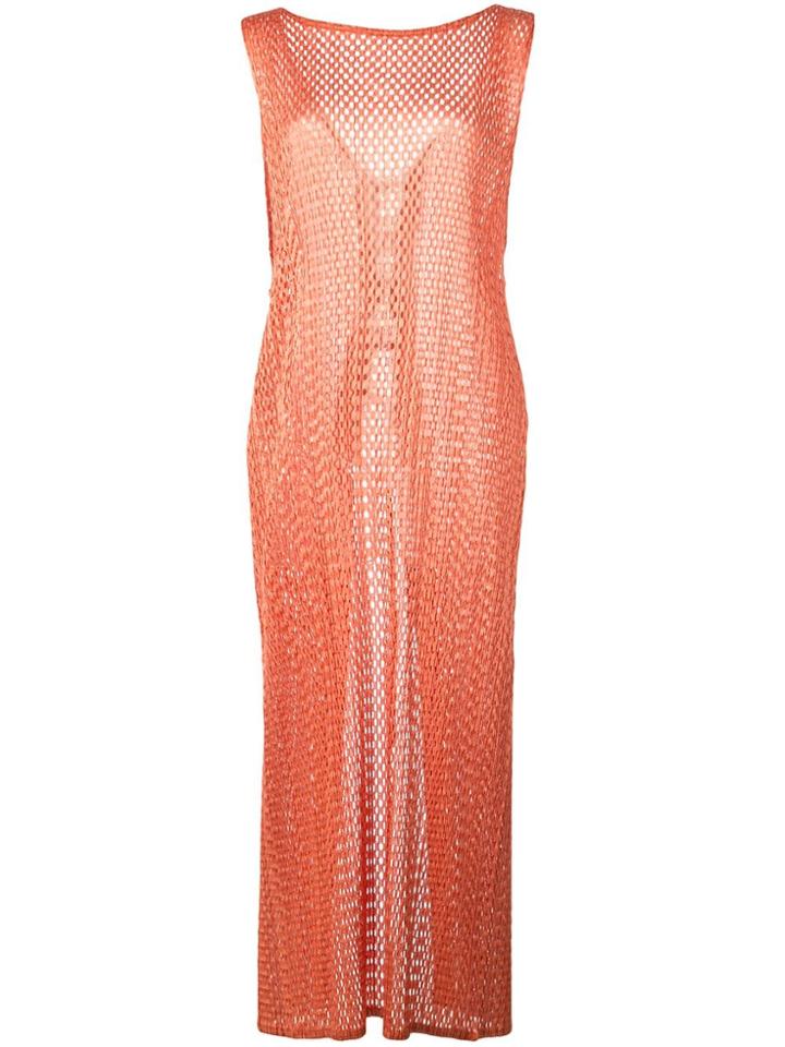 Pleats Please Issey Miyake Blooming Layered-effect Dress - Orange