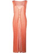 Pleats Please Issey Miyake Blooming Layered-effect Dress - Orange