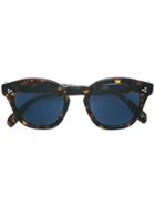 Oliver Peoples Rounded Sunglasses - Brown