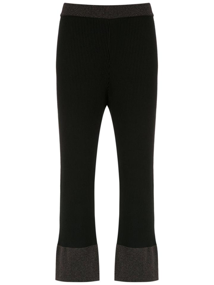 Mara Mac Knit Cropped Trousers - Black