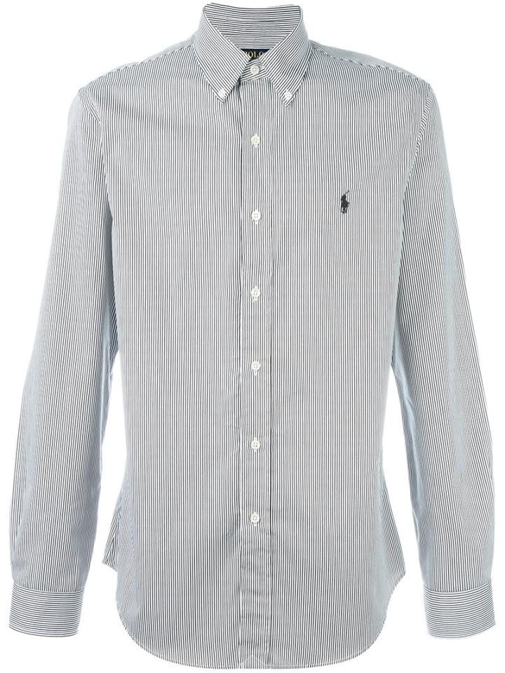 Polo Ralph Lauren Striped Button-down Shirt, Men's, Size: Xxl, White, Cotton