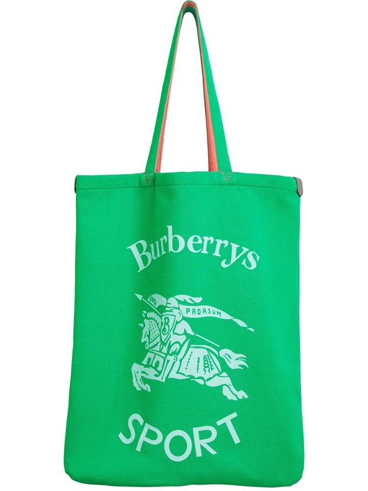 Burberry Large Archive Logo Shopper - Green