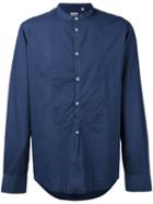 Massimo Alba - Collarless Shirt - Men - Cotton - Xl, Blue, Cotton