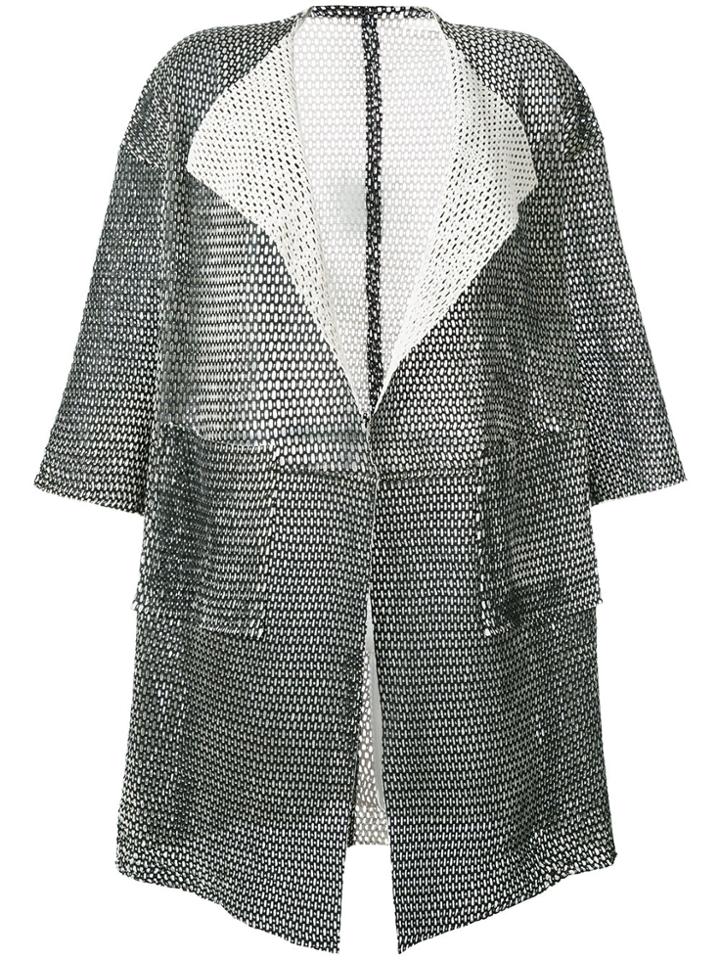 Giorgio Brato Short-sleeve Mesh Coat - Black
